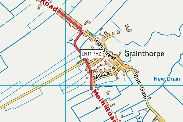 LN11 7HZ map - OS VectorMap District (Ordnance Survey)