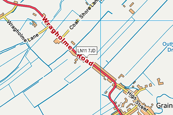 LN11 7JD map - OS VectorMap District (Ordnance Survey)