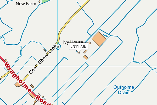 LN11 7JE map - OS VectorMap District (Ordnance Survey)
