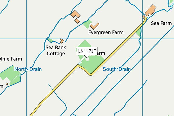 LN11 7JF map - OS VectorMap District (Ordnance Survey)