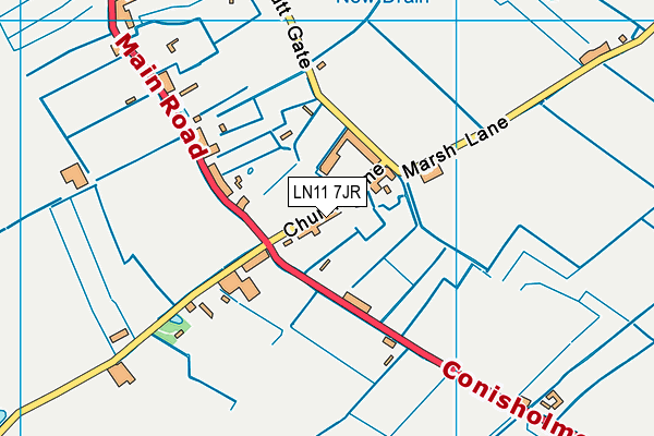 LN11 7JR map - OS VectorMap District (Ordnance Survey)