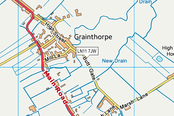 LN11 7JW map - OS VectorMap District (Ordnance Survey)