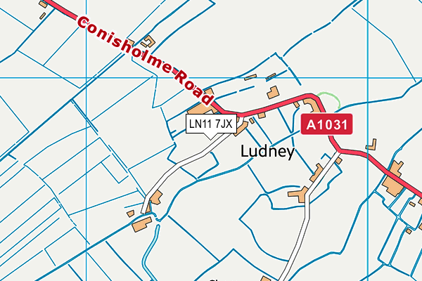 LN11 7JX map - OS VectorMap District (Ordnance Survey)