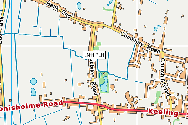 LN11 7LH map - OS VectorMap District (Ordnance Survey)