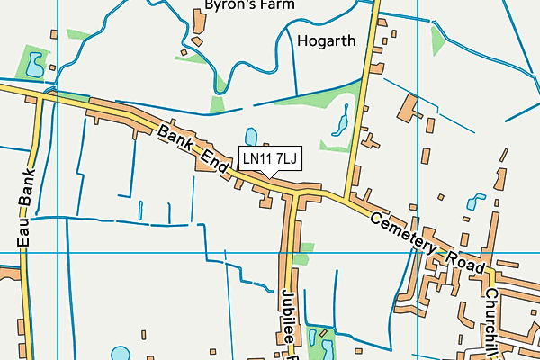 LN11 7LJ map - OS VectorMap District (Ordnance Survey)