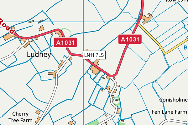 LN11 7LS map - OS VectorMap District (Ordnance Survey)