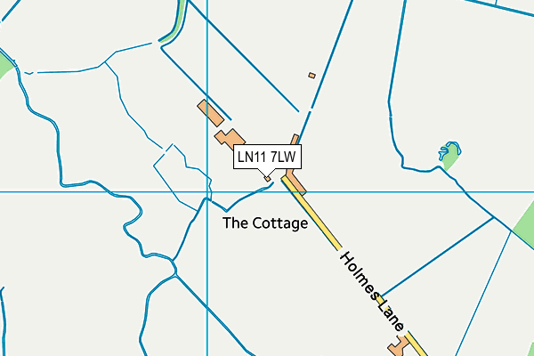 LN11 7LW map - OS VectorMap District (Ordnance Survey)