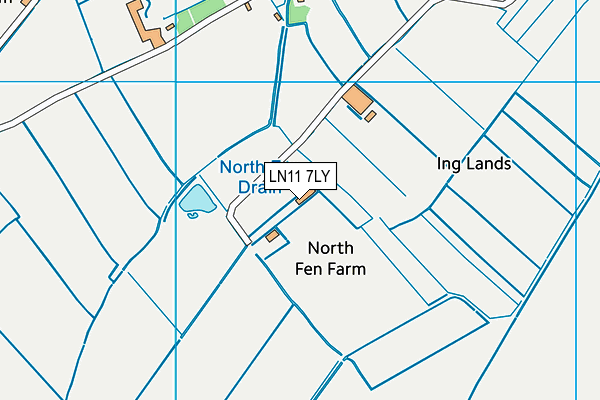 LN11 7LY map - OS VectorMap District (Ordnance Survey)