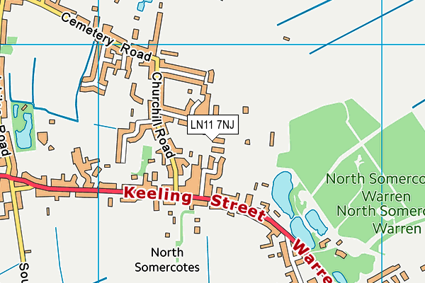LN11 7NJ map - OS VectorMap District (Ordnance Survey)