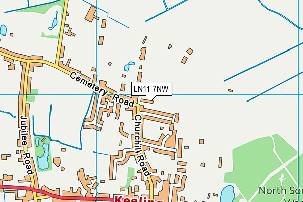 LN11 7NW map - OS VectorMap District (Ordnance Survey)
