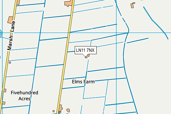 LN11 7NX map - OS VectorMap District (Ordnance Survey)