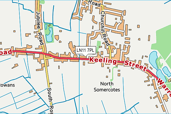 LN11 7PL map - OS VectorMap District (Ordnance Survey)