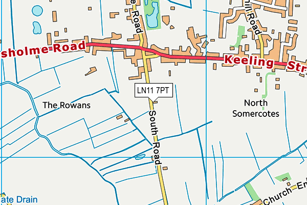 LN11 7PT map - OS VectorMap District (Ordnance Survey)