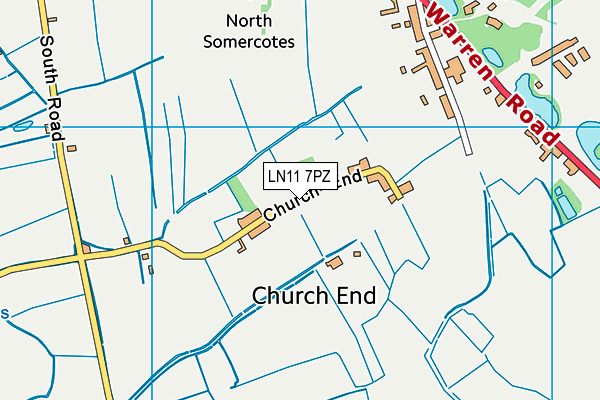 LN11 7PZ map - OS VectorMap District (Ordnance Survey)