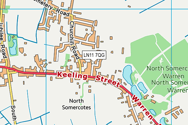 LN11 7QG map - OS VectorMap District (Ordnance Survey)