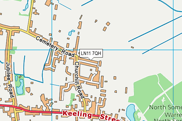 LN11 7QH map - OS VectorMap District (Ordnance Survey)