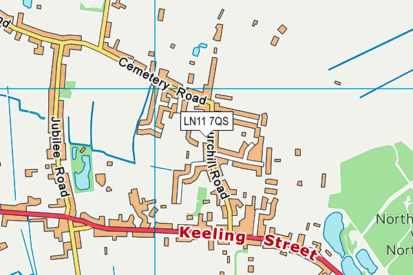 LN11 7QS map - OS VectorMap District (Ordnance Survey)