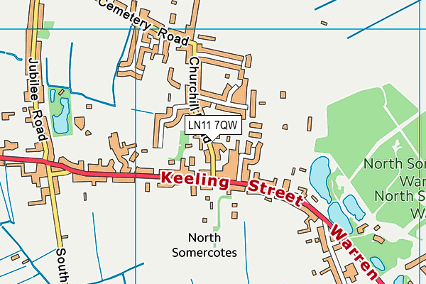 LN11 7QW map - OS VectorMap District (Ordnance Survey)