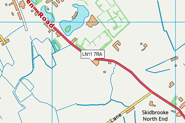 LN11 7RA map - OS VectorMap District (Ordnance Survey)