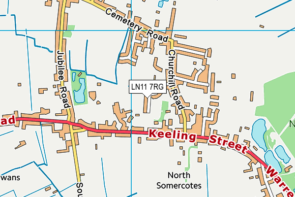 LN11 7RG map - OS VectorMap District (Ordnance Survey)