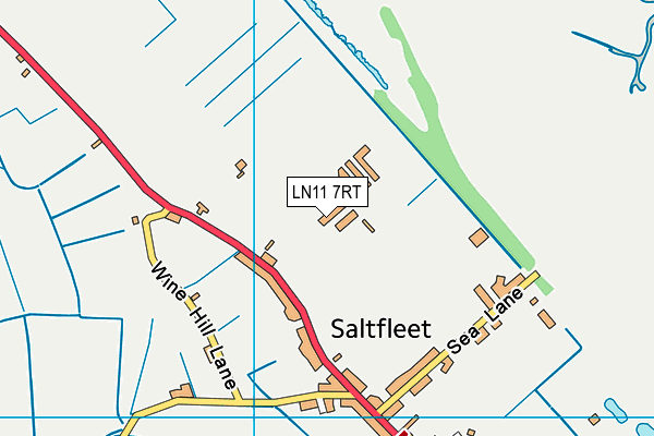 LN11 7RT map - OS VectorMap District (Ordnance Survey)