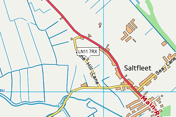 LN11 7RX map - OS VectorMap District (Ordnance Survey)