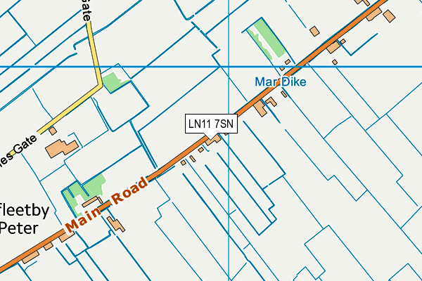 LN11 7SN map - OS VectorMap District (Ordnance Survey)