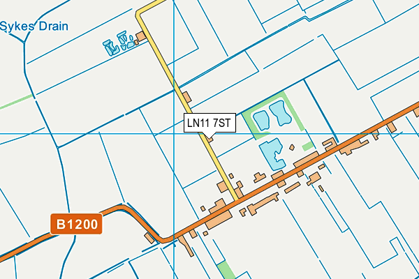 LN11 7ST map - OS VectorMap District (Ordnance Survey)