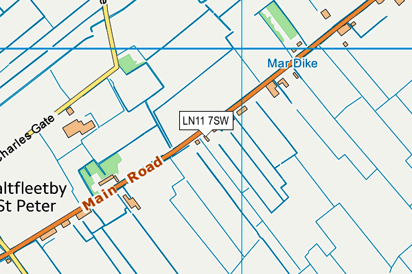 LN11 7SW map - OS VectorMap District (Ordnance Survey)