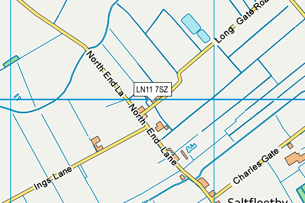 LN11 7SZ map - OS VectorMap District (Ordnance Survey)