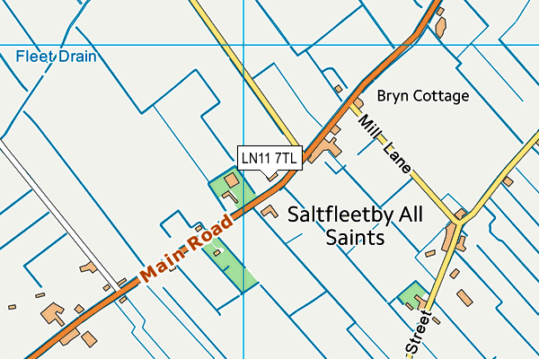 LN11 7TL map - OS VectorMap District (Ordnance Survey)