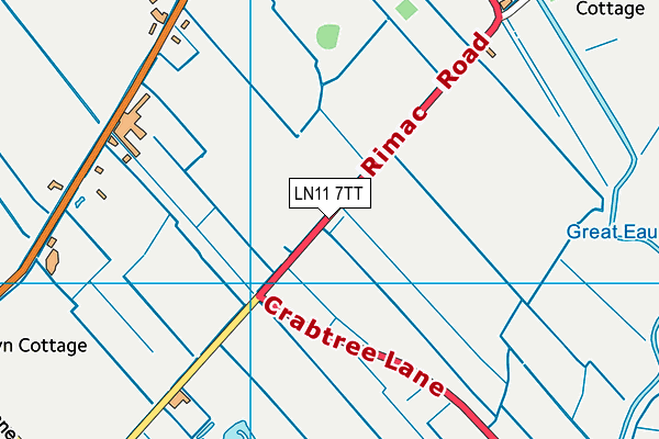 LN11 7TT map - OS VectorMap District (Ordnance Survey)
