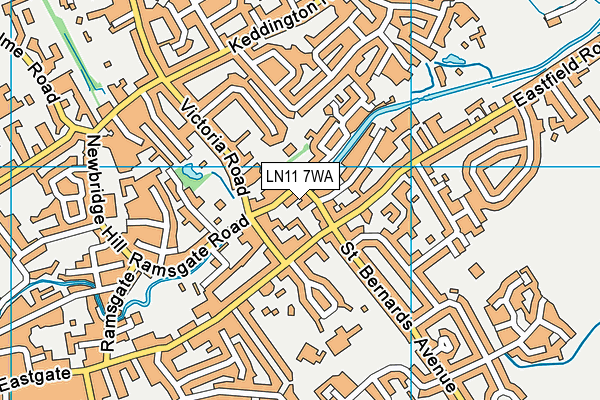 LN11 7WA map - OS VectorMap District (Ordnance Survey)