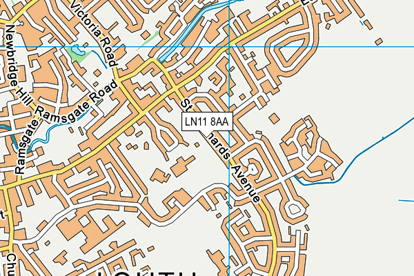 LN11 8AA map - OS VectorMap District (Ordnance Survey)
