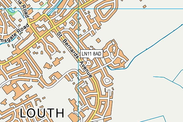 LN11 8AD map - OS VectorMap District (Ordnance Survey)