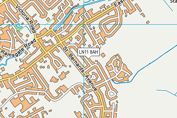 LN11 8AH map - OS VectorMap District (Ordnance Survey)