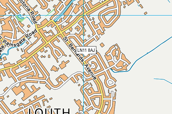 LN11 8AJ map - OS VectorMap District (Ordnance Survey)