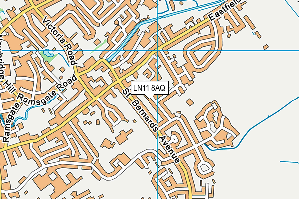 LN11 8AQ map - OS VectorMap District (Ordnance Survey)