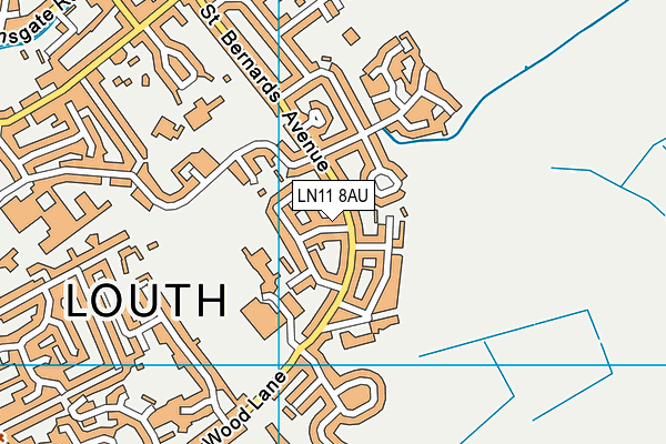 LN11 8AU map - OS VectorMap District (Ordnance Survey)