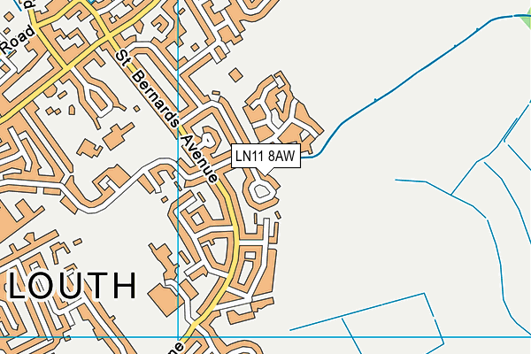 LN11 8AW map - OS VectorMap District (Ordnance Survey)