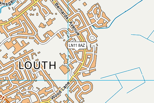 LN11 8AZ map - OS VectorMap District (Ordnance Survey)