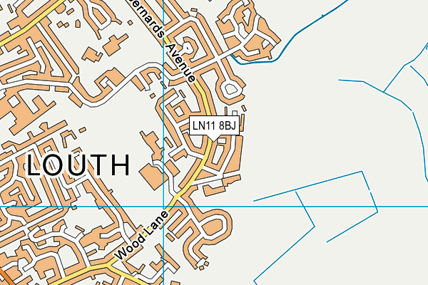 LN11 8BJ map - OS VectorMap District (Ordnance Survey)