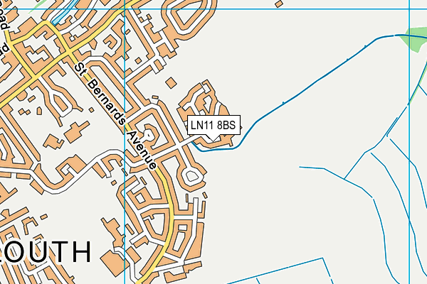 LN11 8BS map - OS VectorMap District (Ordnance Survey)
