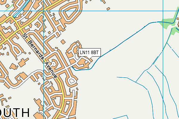 LN11 8BT map - OS VectorMap District (Ordnance Survey)