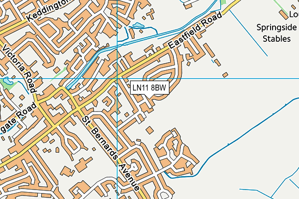 LN11 8BW map - OS VectorMap District (Ordnance Survey)
