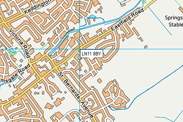 LN11 8BY map - OS VectorMap District (Ordnance Survey)