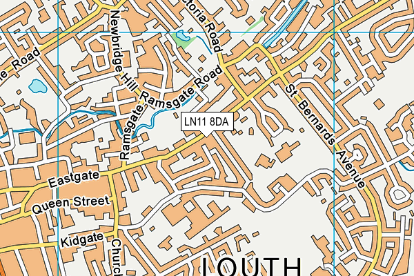 LN11 8DA map - OS VectorMap District (Ordnance Survey)