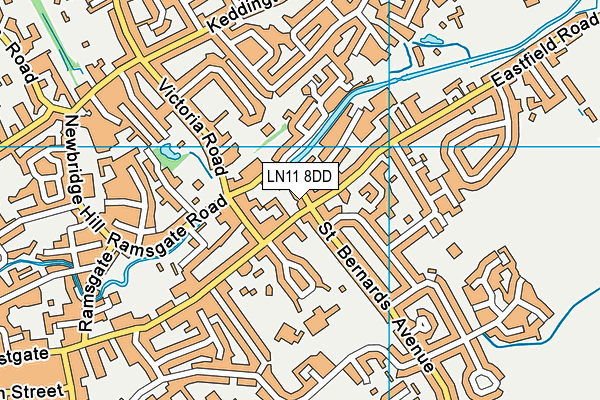 LN11 8DD map - OS VectorMap District (Ordnance Survey)