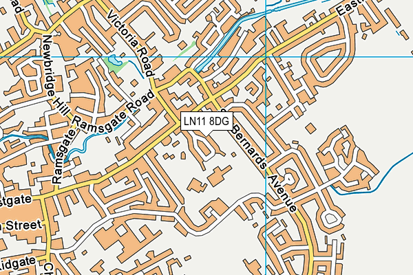 LN11 8DG map - OS VectorMap District (Ordnance Survey)