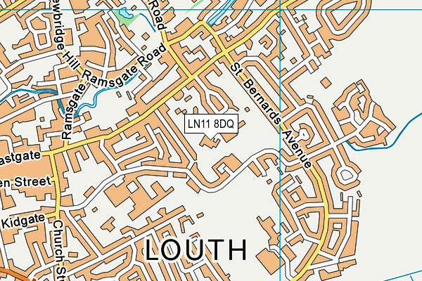 LN11 8DQ map - OS VectorMap District (Ordnance Survey)